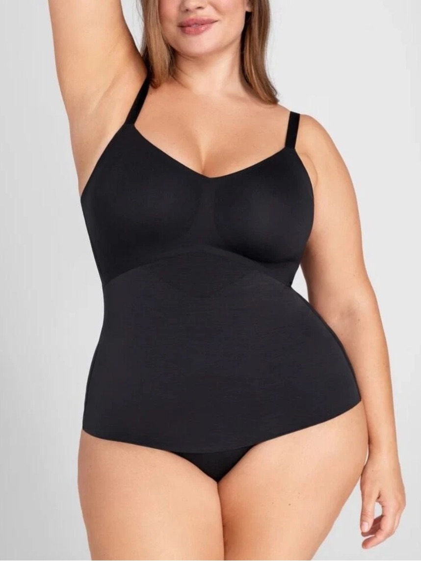 Honeylove Black Liftwear Cami Top Shapewear Compression Size 1x
